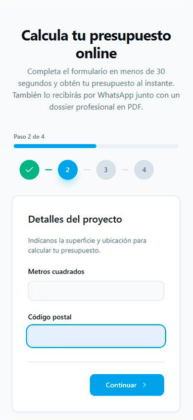 Paso 2: Introduce los datos del inmueble